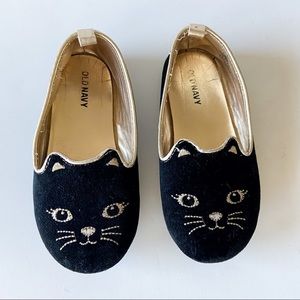 Old Navy black cat flats toddler girl 9